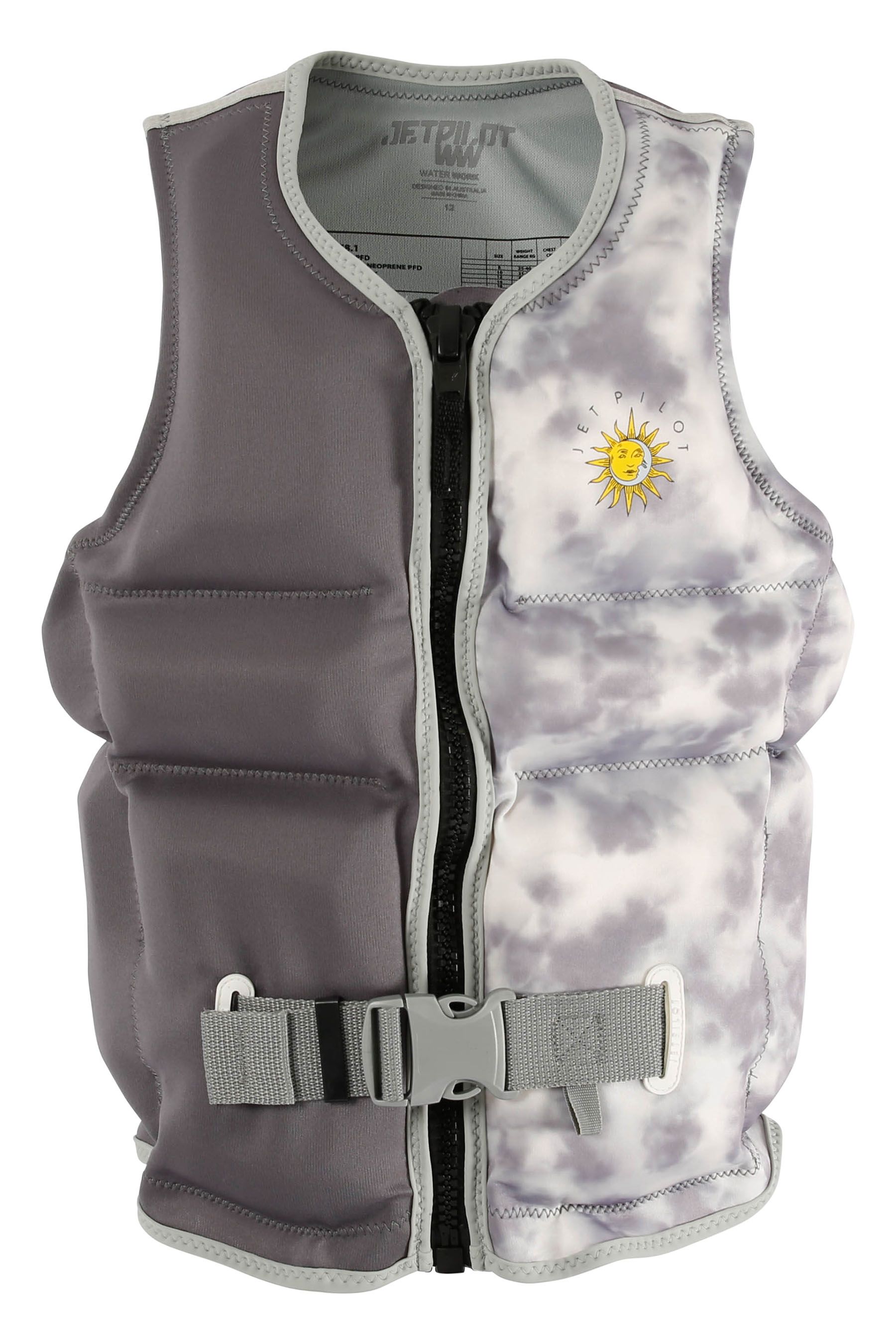 2023 JETPILOT X1 GIRLS YOUTH NEO VEST - CHARCOAL