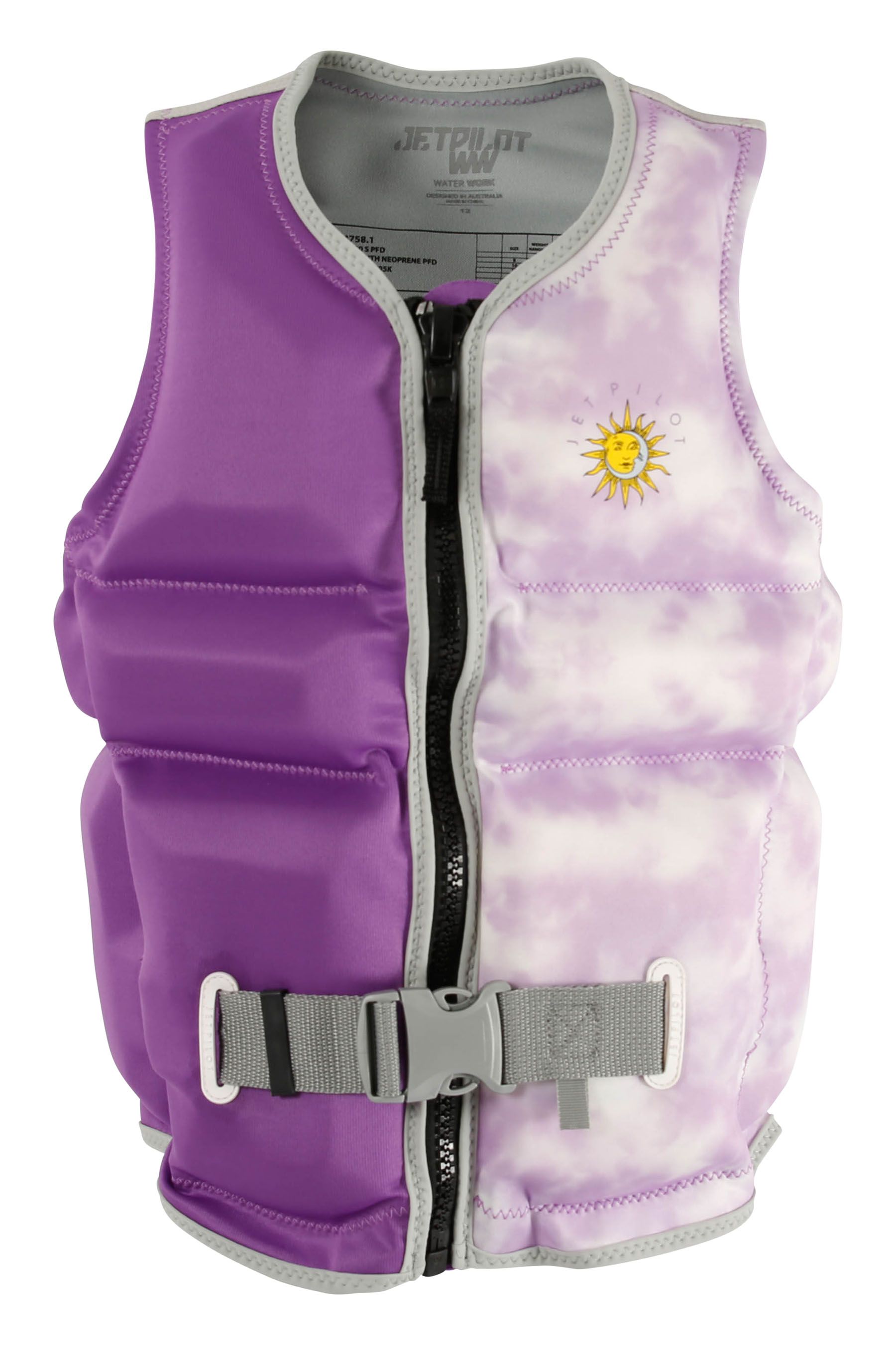 JETPILOT X1 GIRLS YOUTH NEO VEST - PURPLE