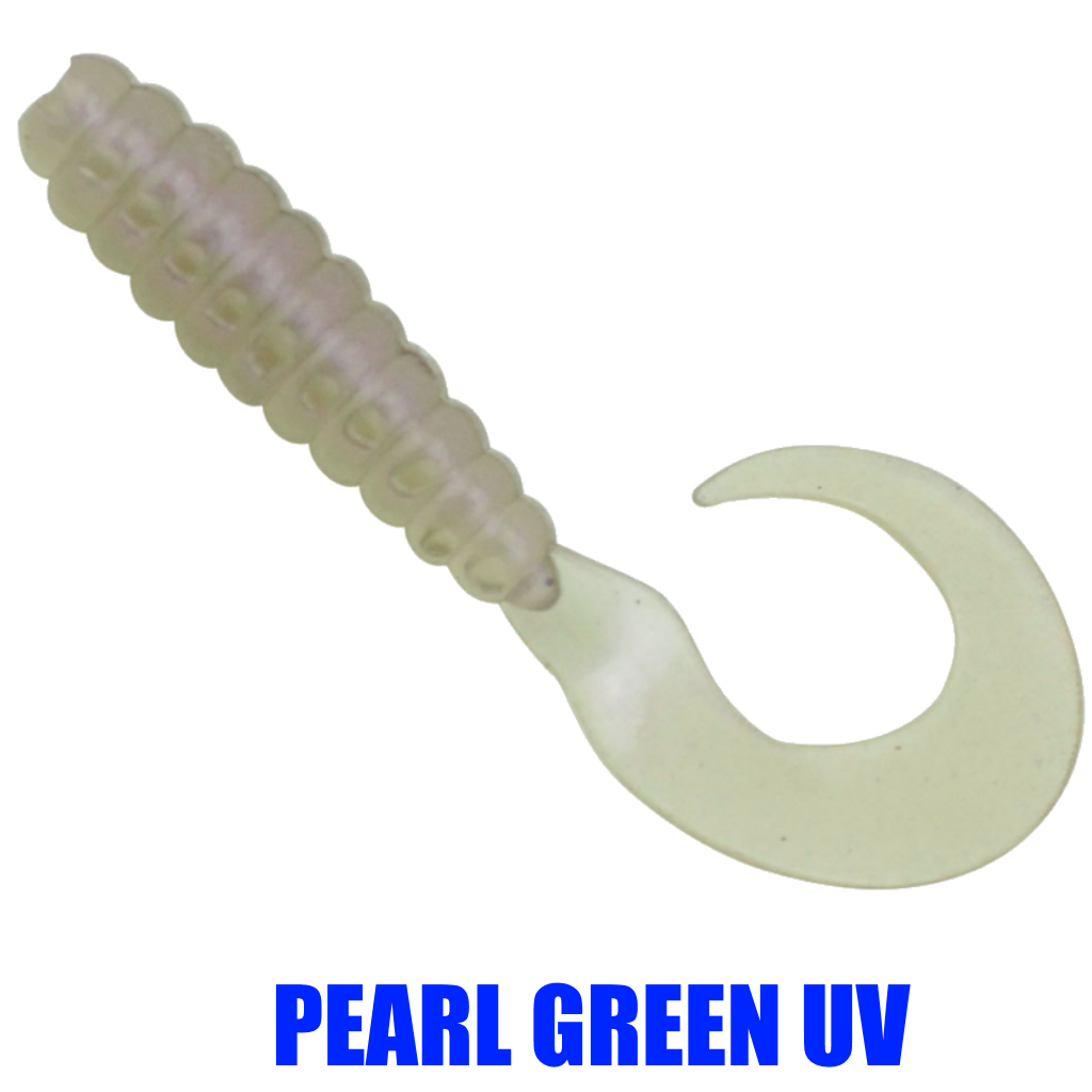 PRO LURE 60MM GRUBTAIL - PEARL GREEN UV