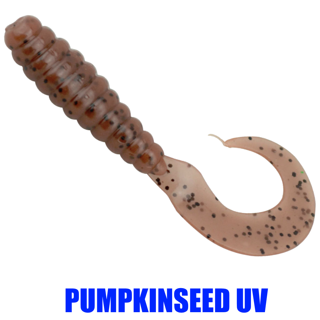 PRO LURE 60MM GRUBTAIL - PUMPKINSEED UV