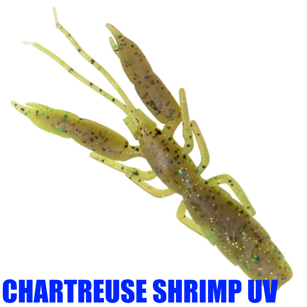 PRO LURE 60MM LIVE YABBIE - CHARTREUSE SHIMP UV
