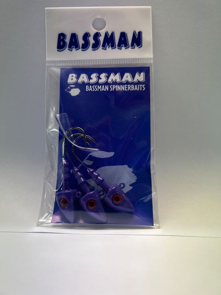 BASSMAN JIGHEADS - 7G PURPLE