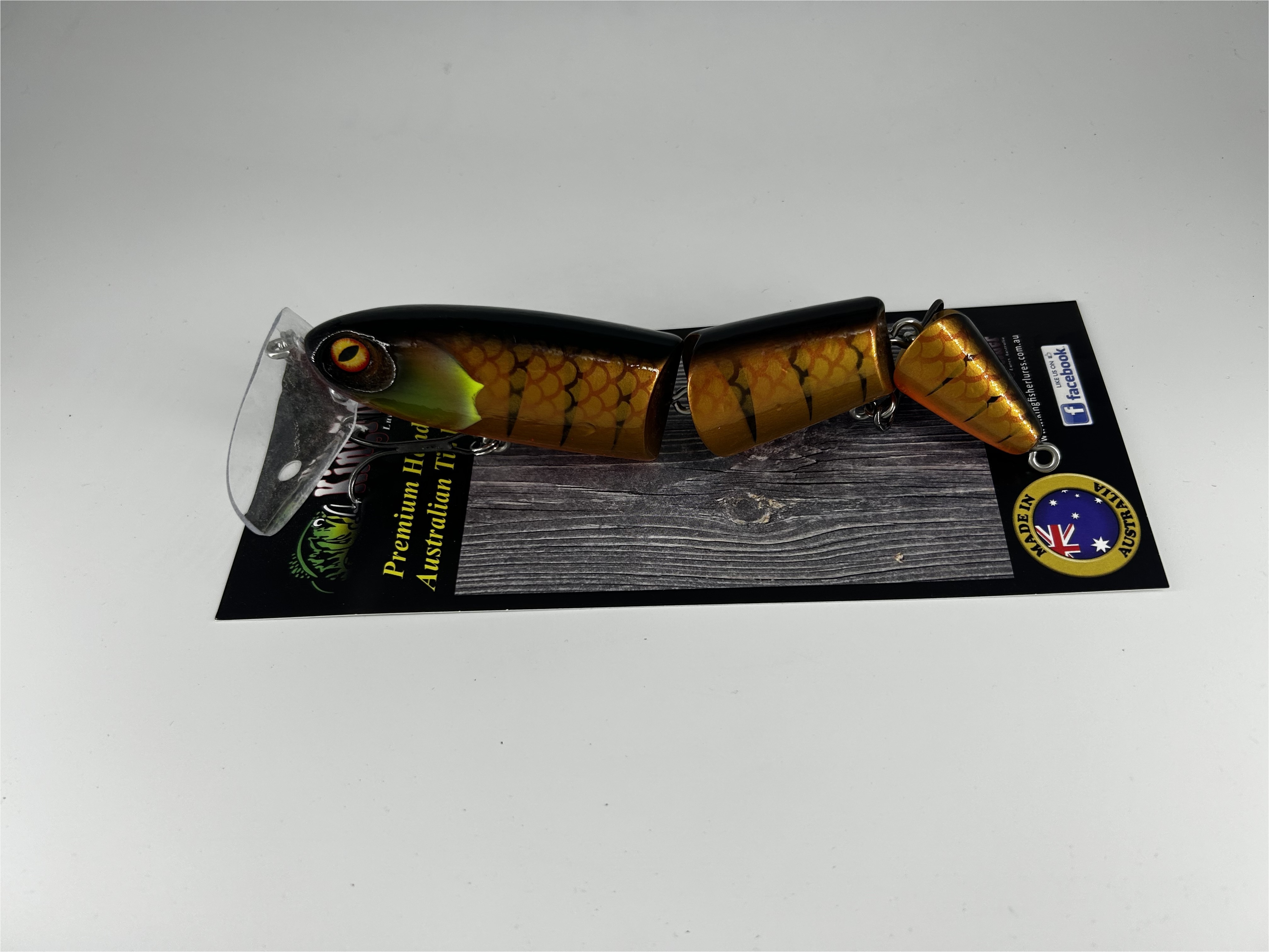 KINGFISHER ABELA V4 JOINTED SURFACE LURE - 220mm - TIMBER TIGER