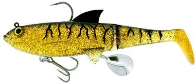 MOLIX SHAD 185 - 7.5'' SWIMBAIT -BLACK GOLD TIGER 
