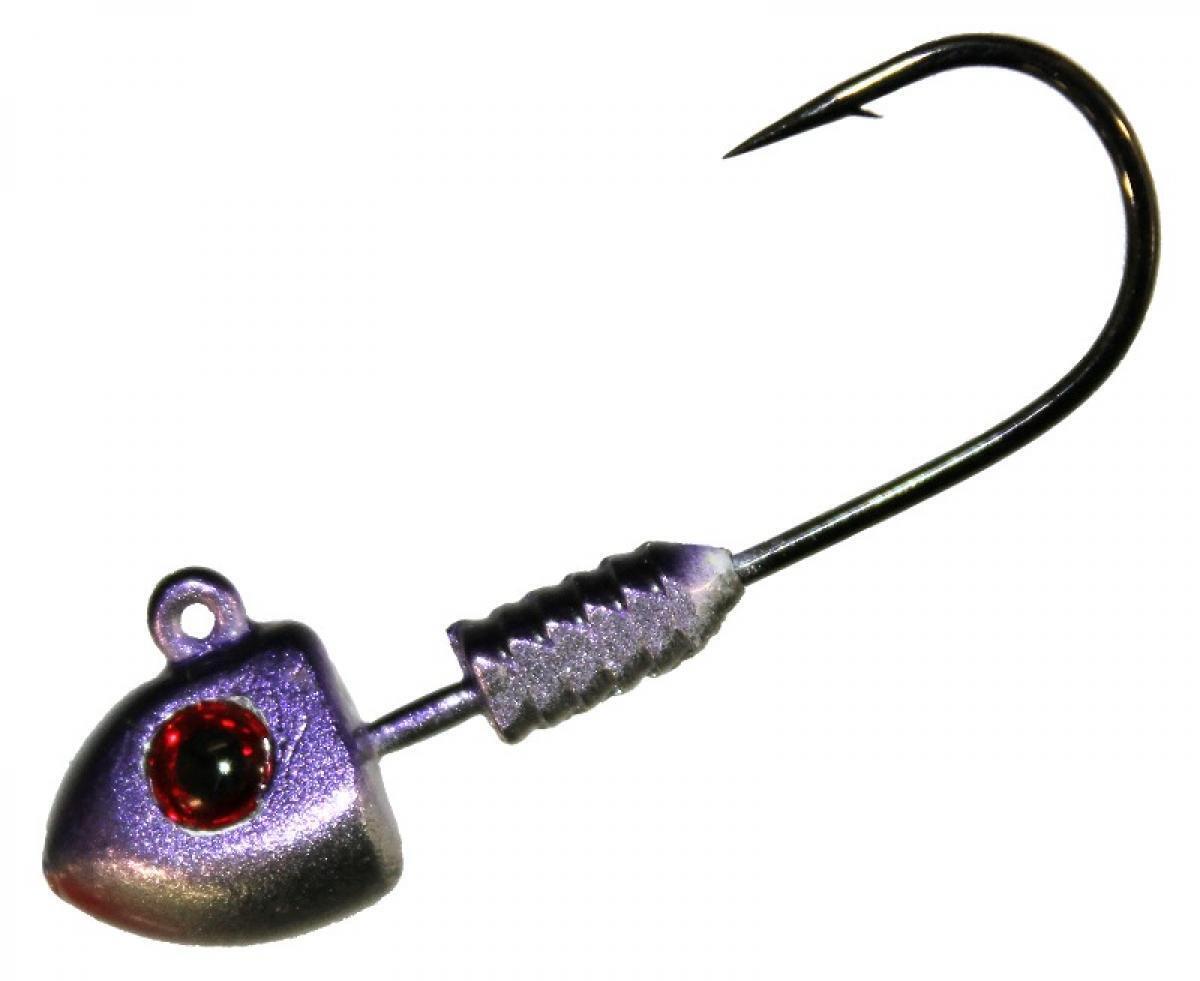 TT LURES - DEMONZ SERIES JIGHEAD  #1 1/4 - 3PK PURPLE MINNOW 