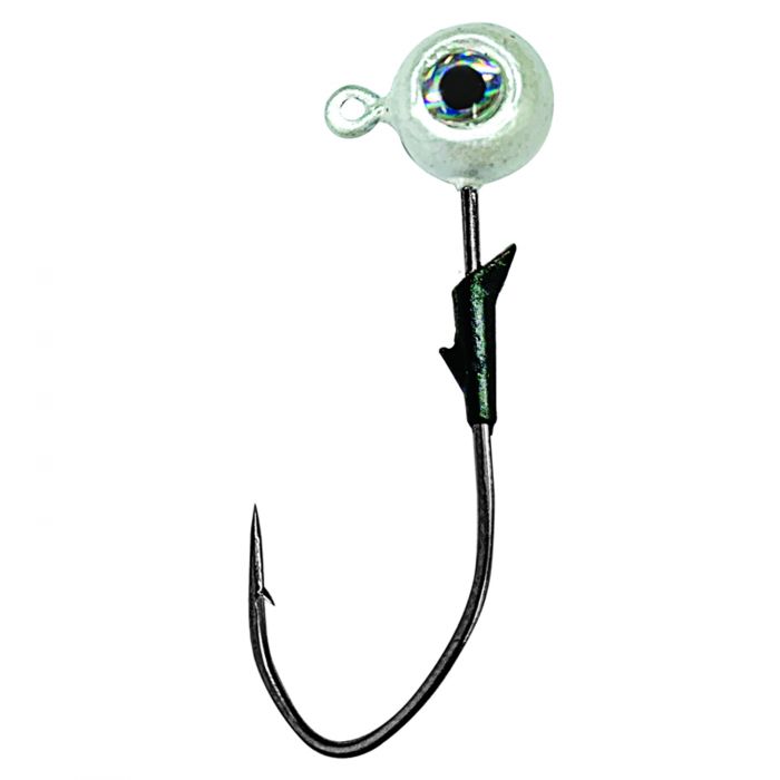 EAGLE CLAW LAZER SHARP EAGLE EYE JIGHEAD 5PK 1/4OZ - WHITE