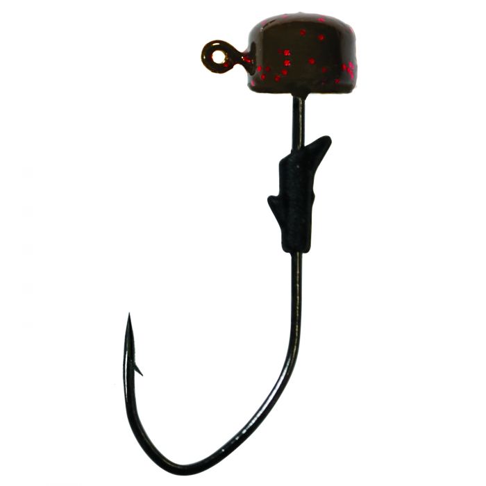 EAGLE CLAW LAZER SHARP FINESSE JIGHEAD 5PK  - 3/16oz - RED FLAKE 