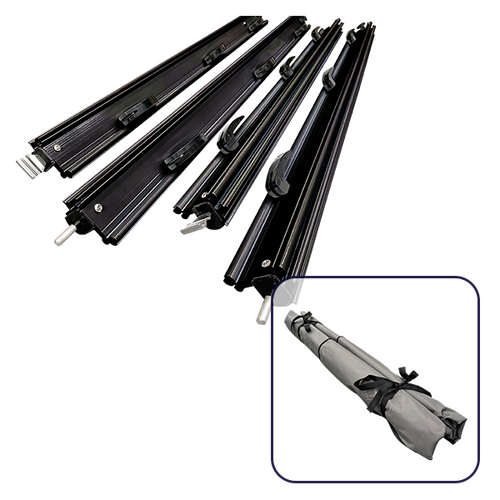 Coast RV Awning Flap Eliminator Kit -  Black 220cm - 230cm
